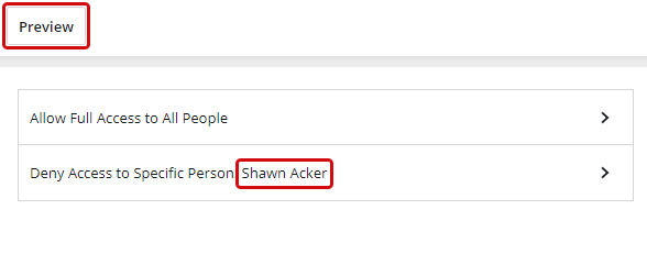 3. Preview your Policies: Example