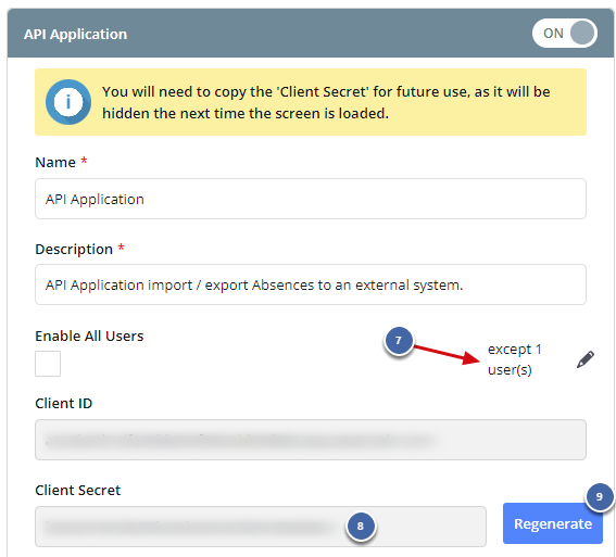 Add / Enable API Access (Generate Client ID and Secret)