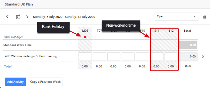 6. Working Time Patterns and Calendars