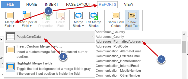 1. Adding a Merge Field