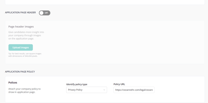 Job Listing settings 2
