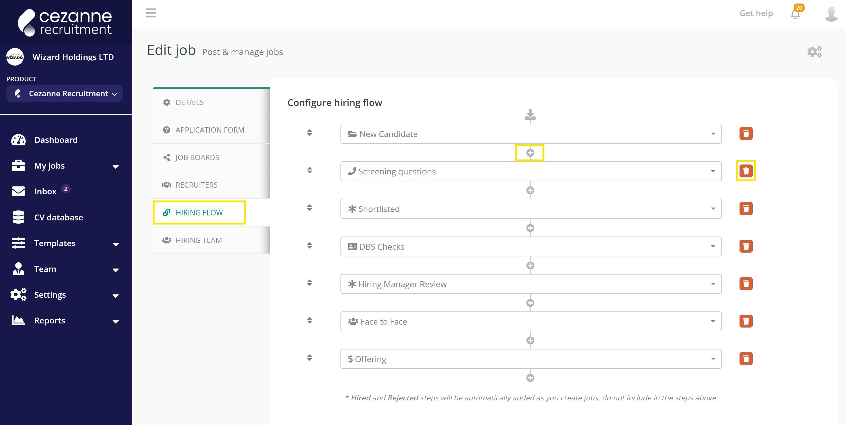 hiring flow(customise)