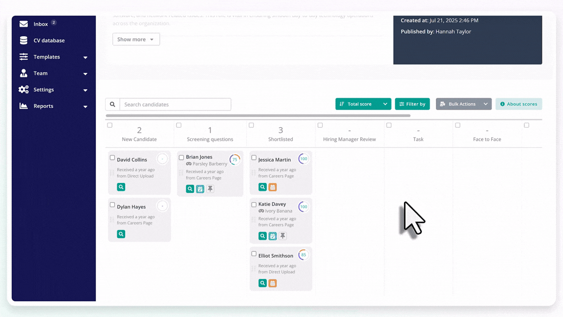 GIF showing how to hire a candidate