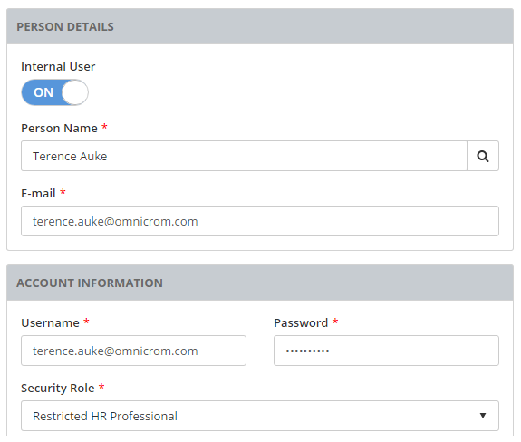 2. Change the User's Employee Record