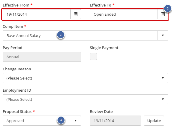 Adding a New Compensation Proposal Record